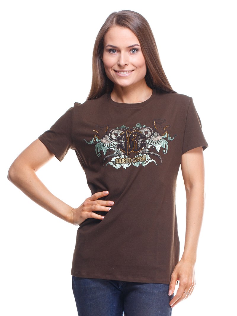 Майка коричневая женская