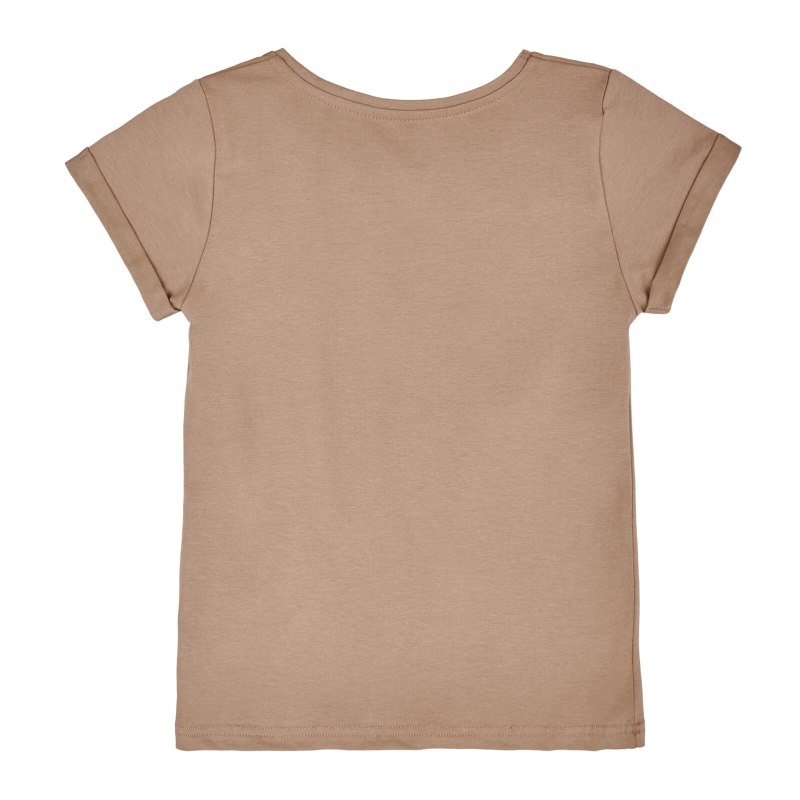 Светло коричневая футболка женская