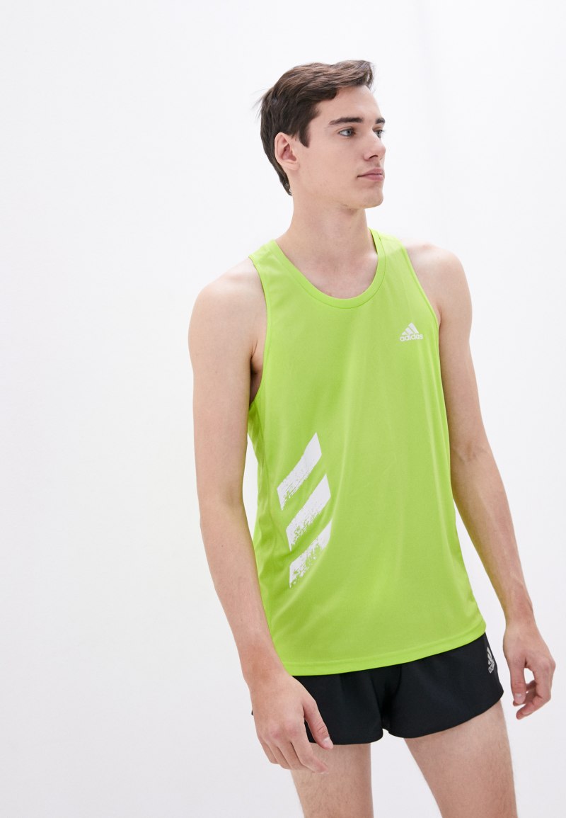 Майка adidas мужская салатовая