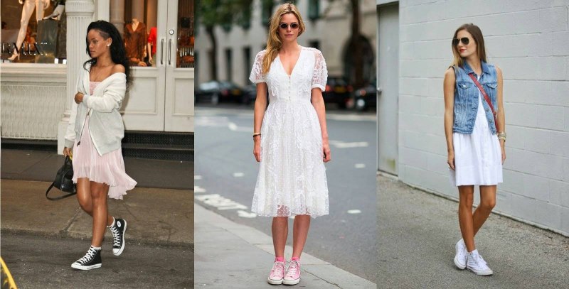 Кроссовки под платье