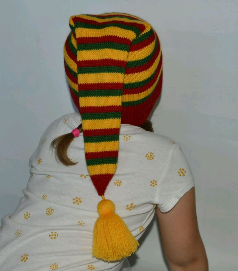 Вязаная детская шапка Буратино