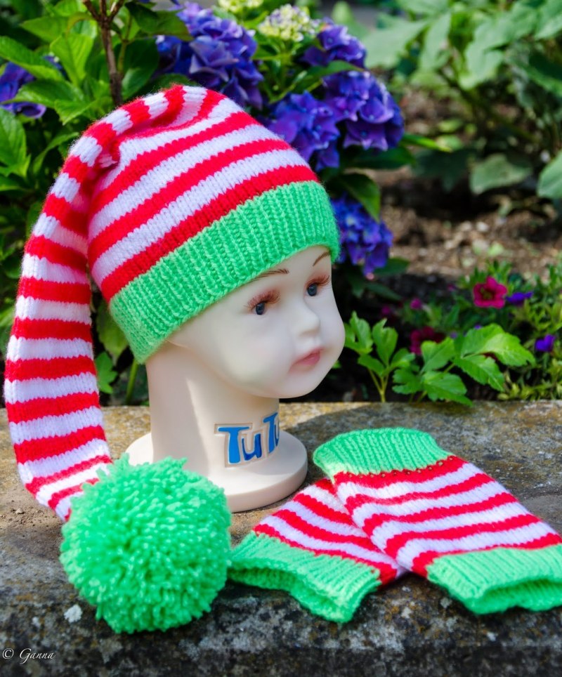 Шапка Буратино спицами
