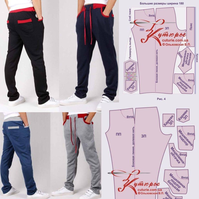 Лекала спортивных брюк