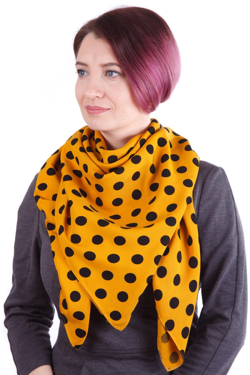 Шарф в горошек