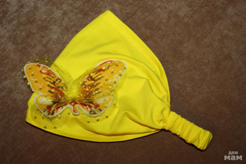 Желтая косынка на голову