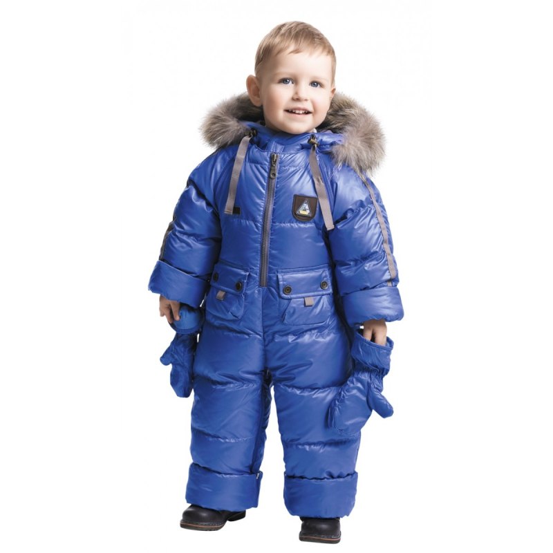 Зимний комбинезон для малышей пух перо
