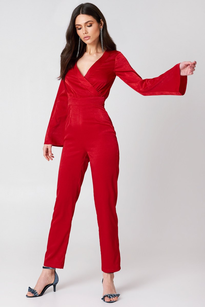 Красный комбинезон женский
