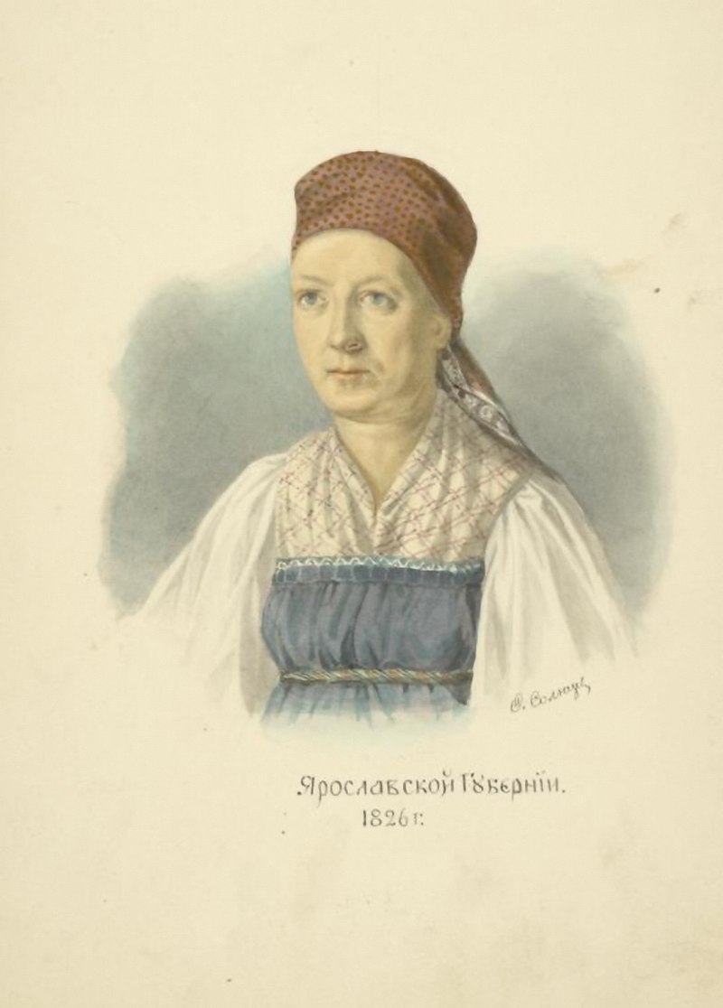 Повойник головной убор 19 век.