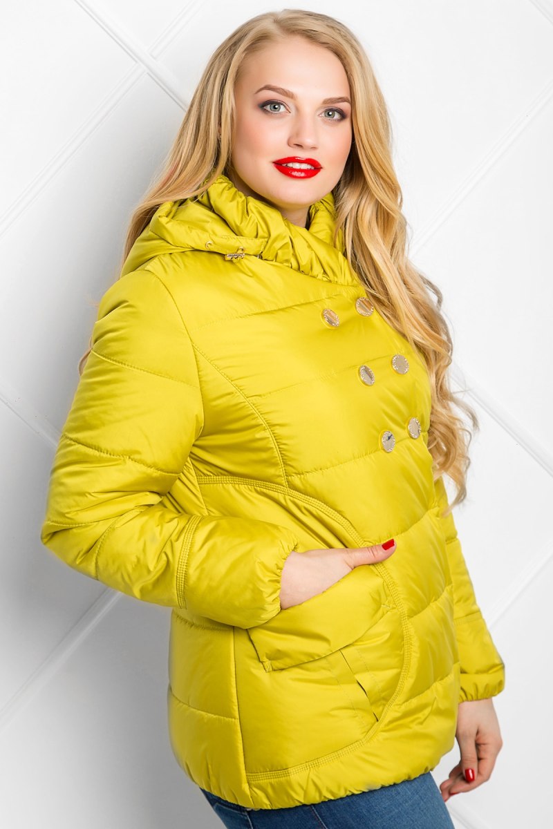 Куртка горчичного цвета женская
