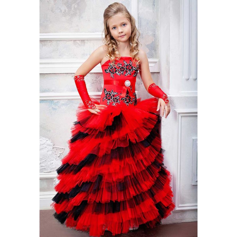 Красно черное платье для праздника