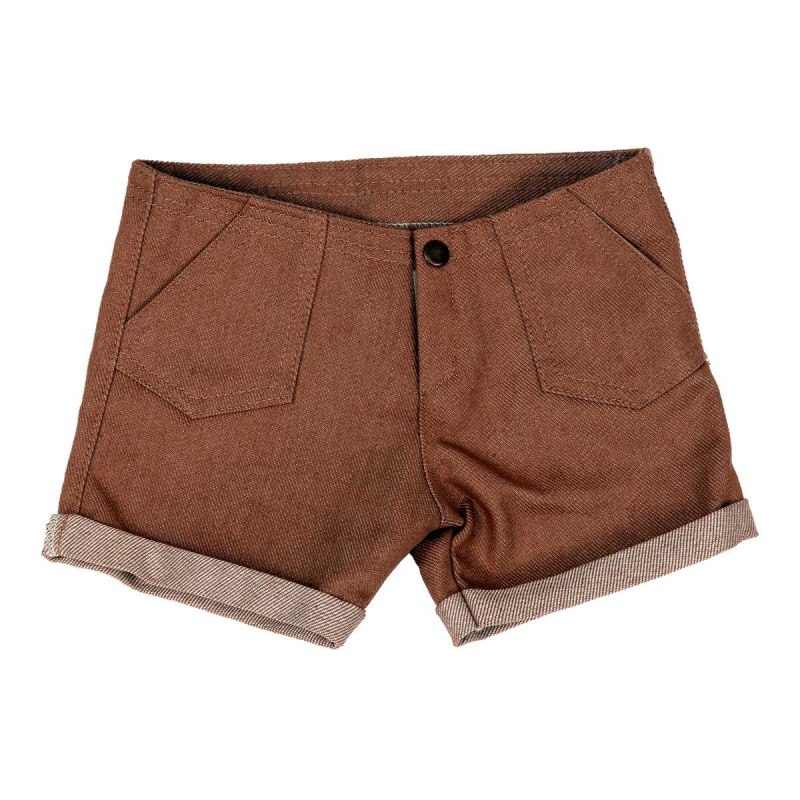 Коричневые джинсовые шорты