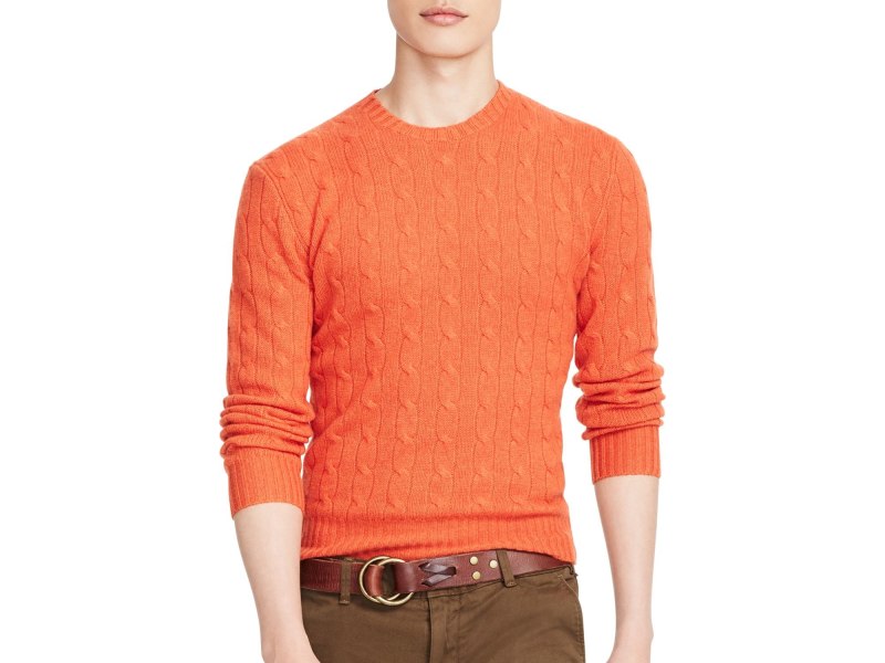 Оранжевый свитер мужской