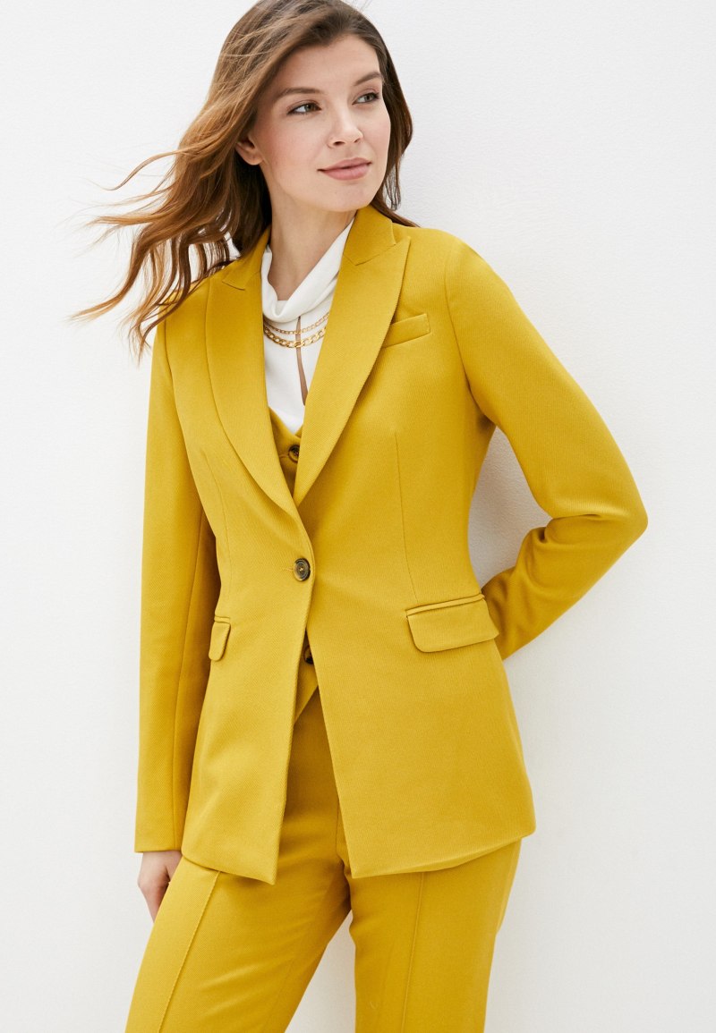 Жёлтый пиджак женский