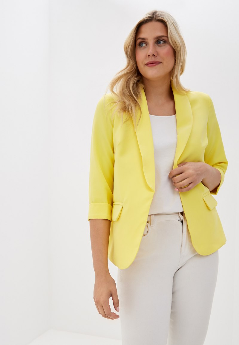Женский пиджак желтого цвета