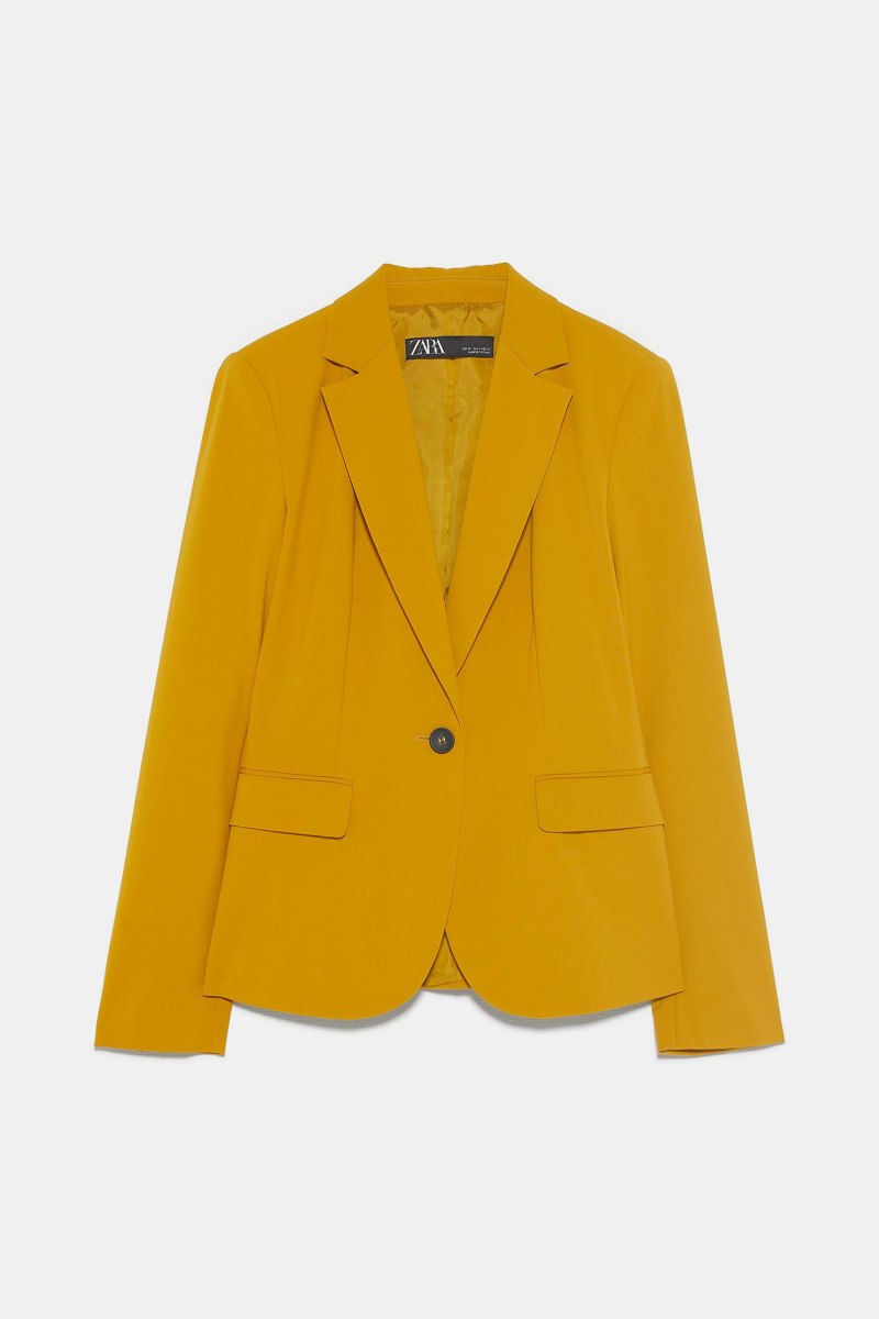 Желтый жакет Zara 2021
