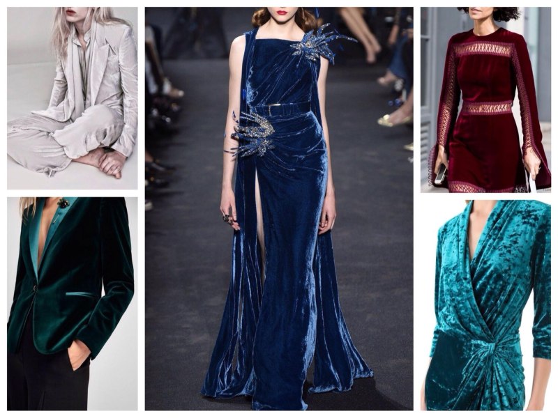 Платье из бархата