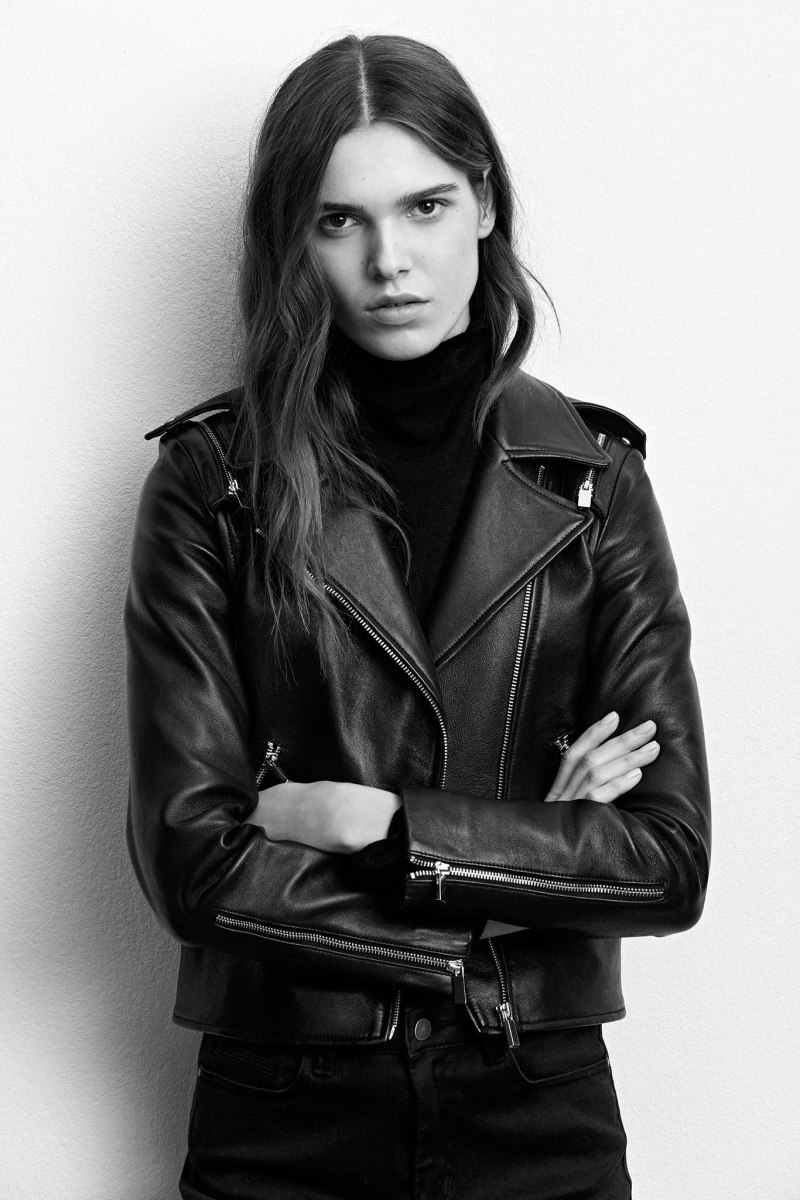 Фотосессия в кожаной куртке