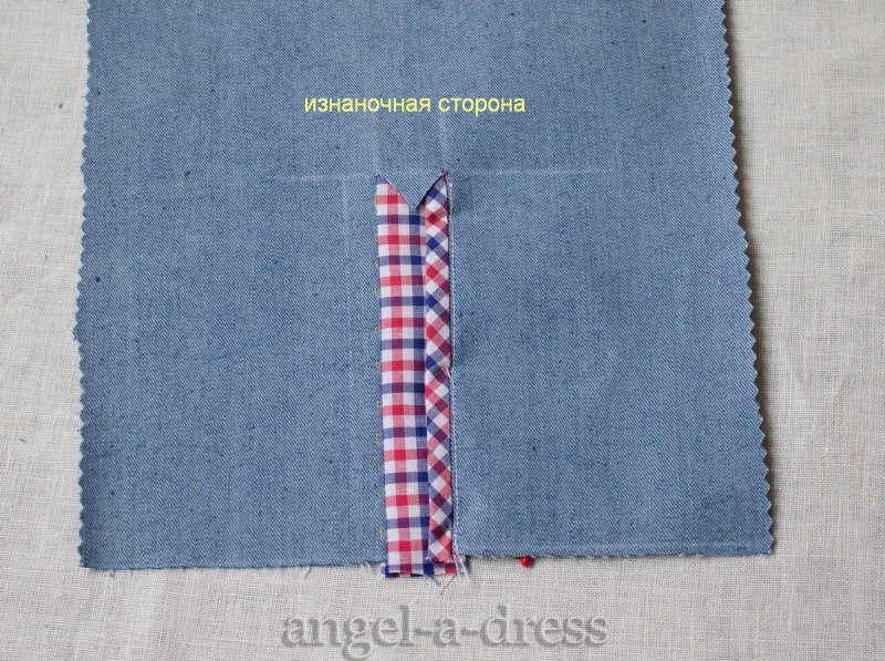 Обработка разреза рукава мужской рубашки планкой