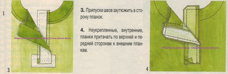 Обработка горловины планкой