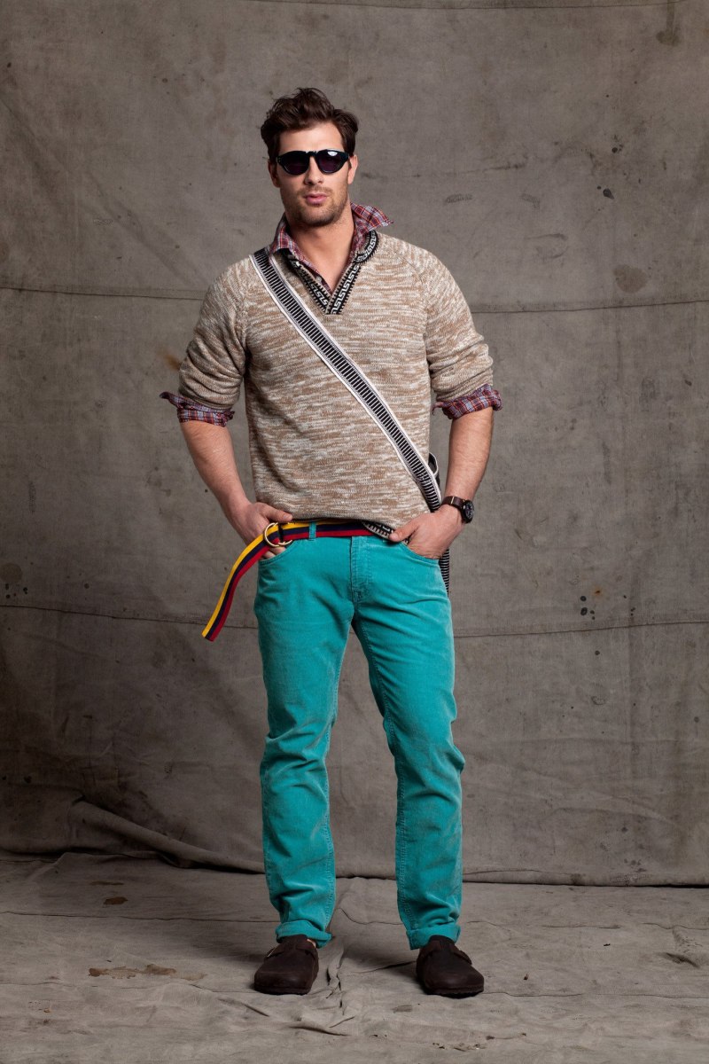 Бирюзовые брюки для парней