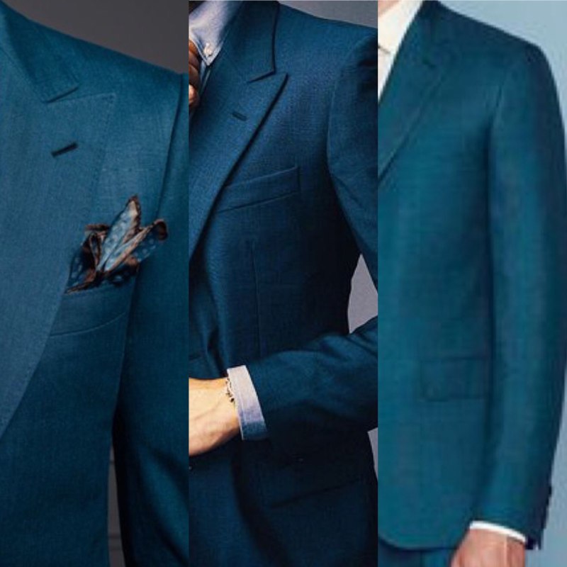 Синий костюм мужской на свадьбу