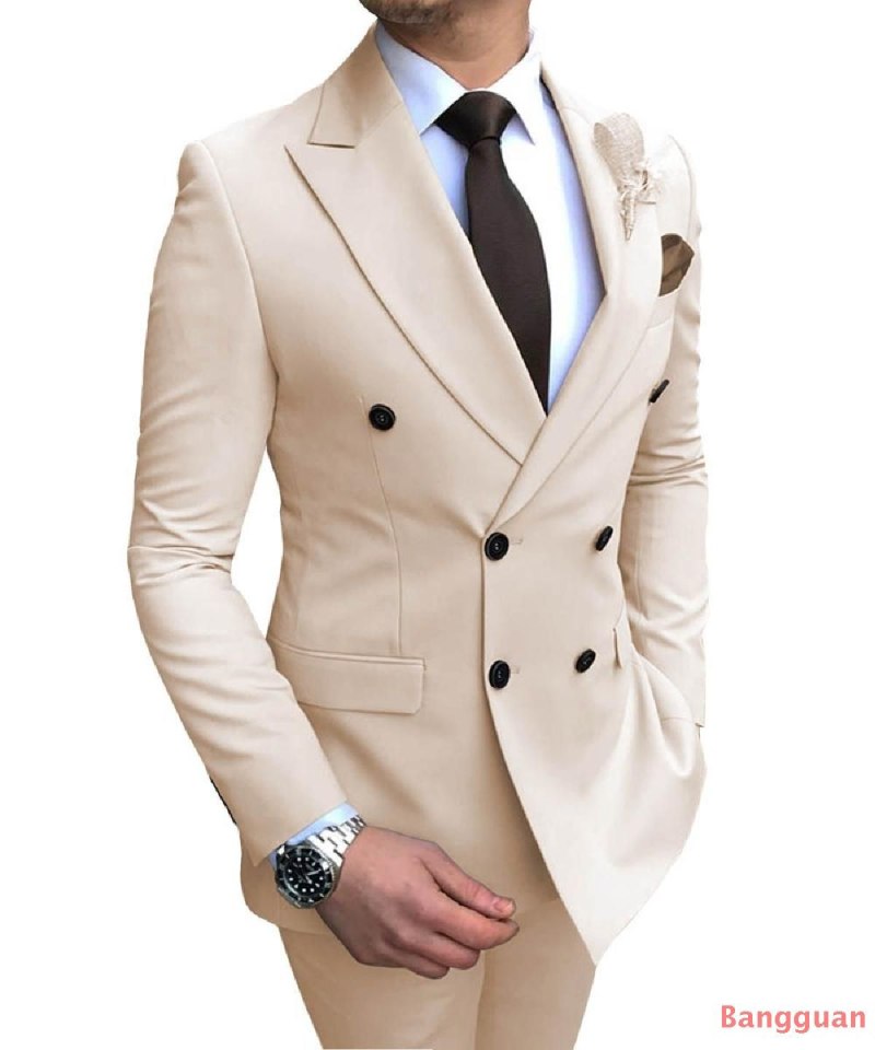 Двубортный костюм мужской