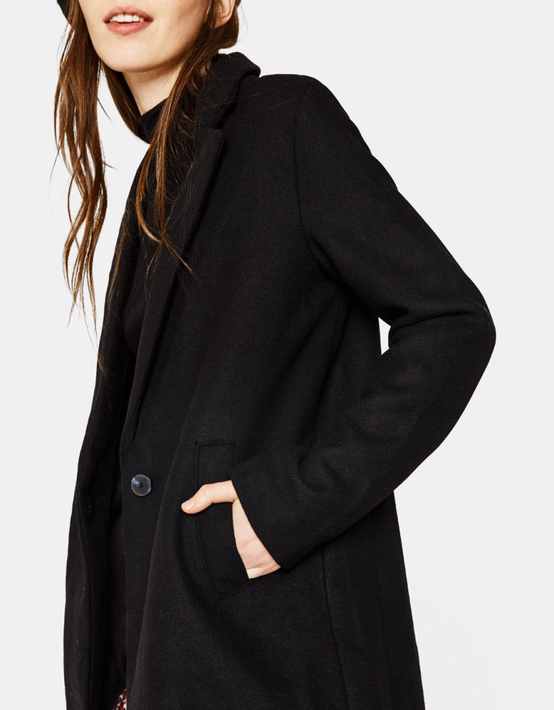 Пальто Bershka черное