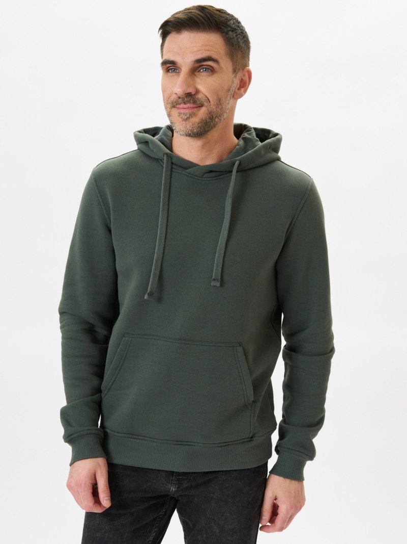 Бирюзовая толстовка без капюшона (свитшот) пл. 240-260 г/кв.м.