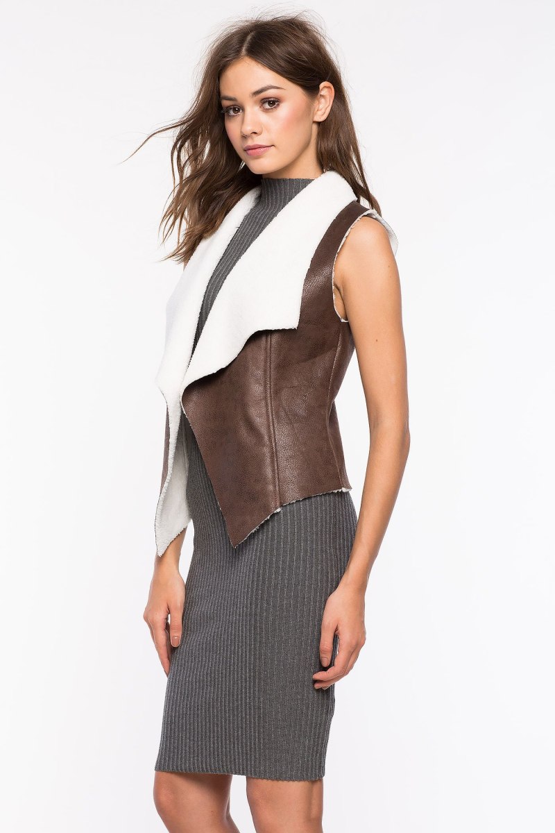 Жилет кожаный женский Катарина Леман