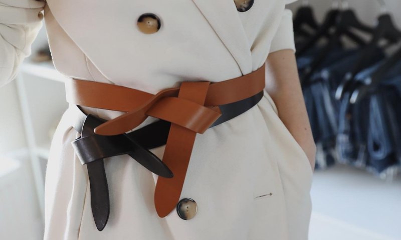 Кожаный пояс завязывающийся