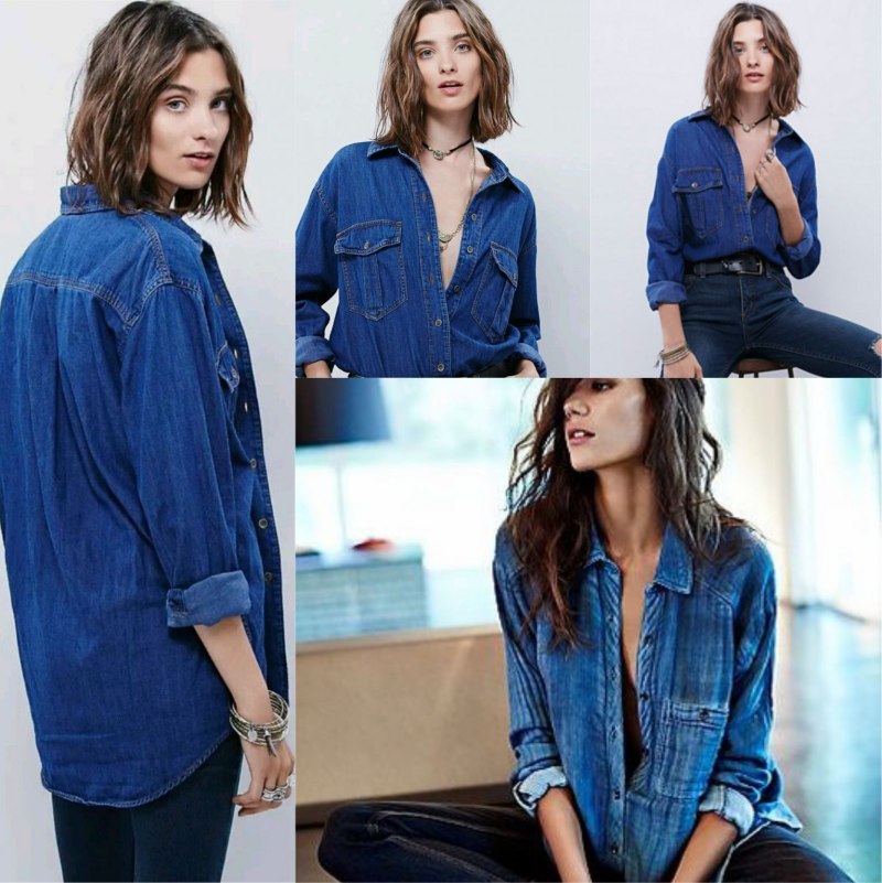 Рубашка джинсовая Zara оверсайз