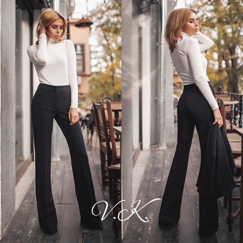Брюки классика клеш женские