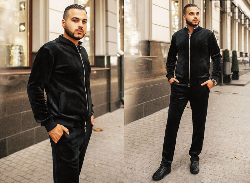 Спортивный костюм замшевый мужской Версаче