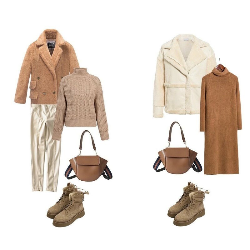 Капсула с бежевым пальто