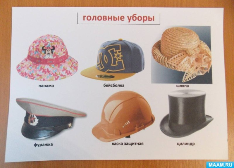 Головные уборы названия для детей