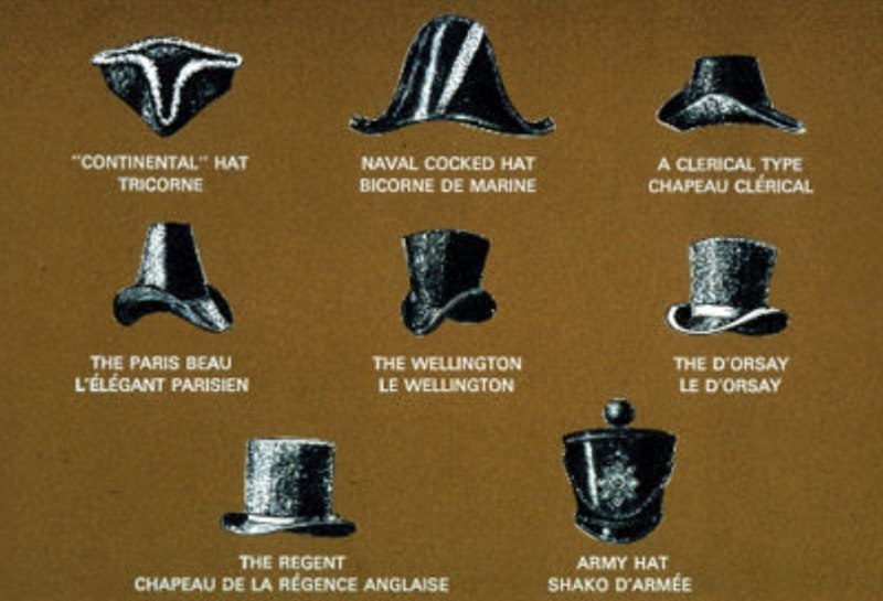 Мужская шляпа-треуголка 19 век