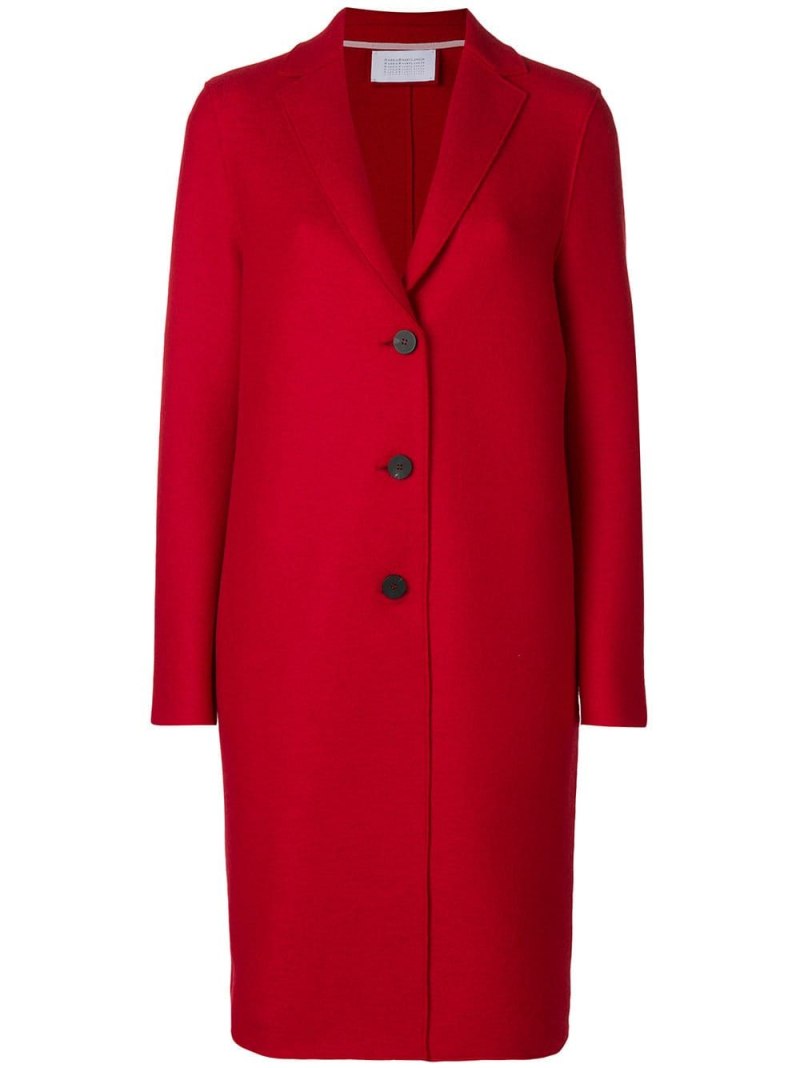 Красное шерстяное пальто