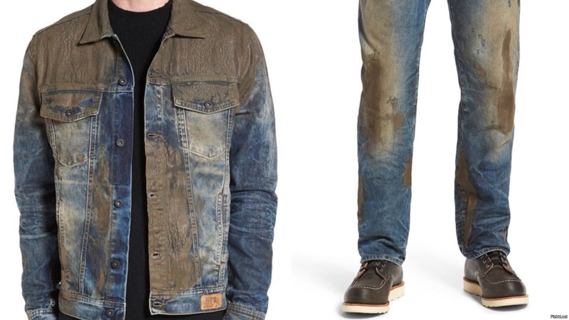 Старые грязные джинсы