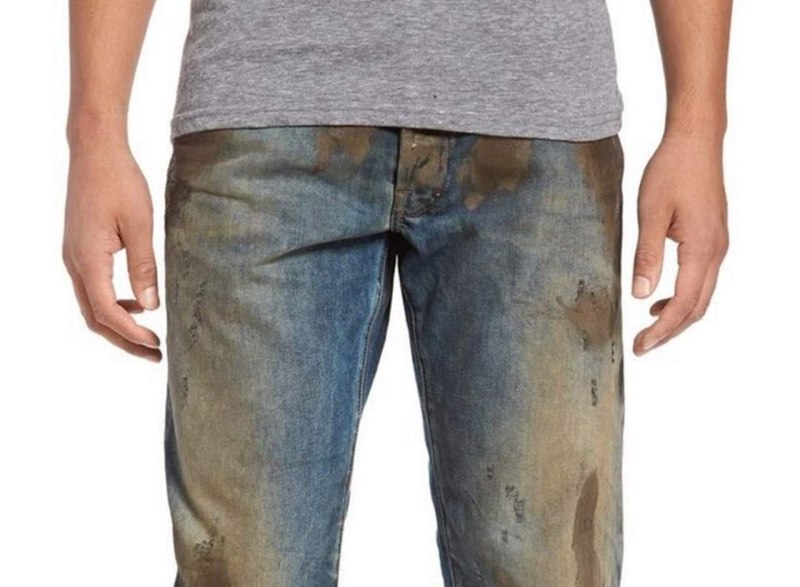 Старые грязные джинсы