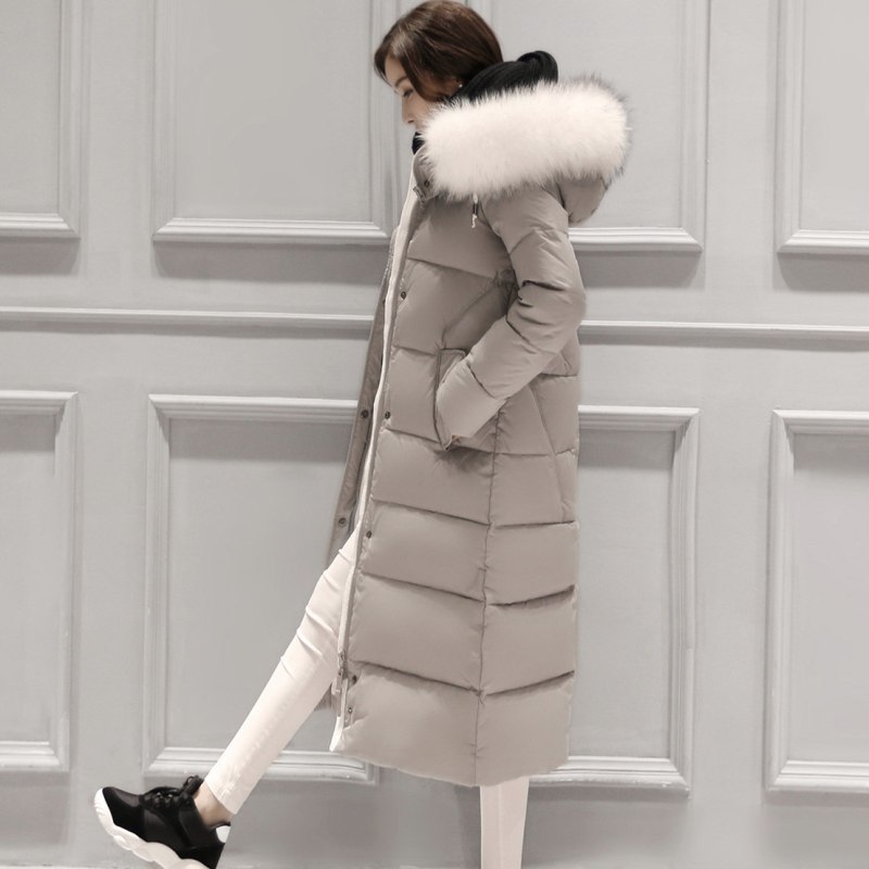 Пуховик длинный женский зимний