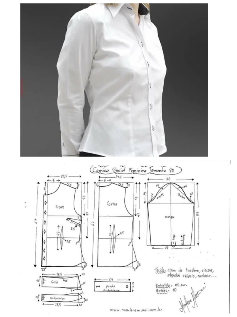 Раскрой блузки