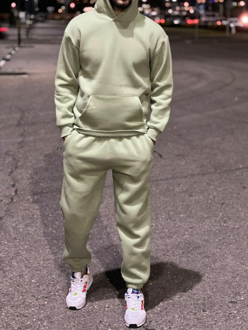 Мужской спортивный костюм оверсайз серый