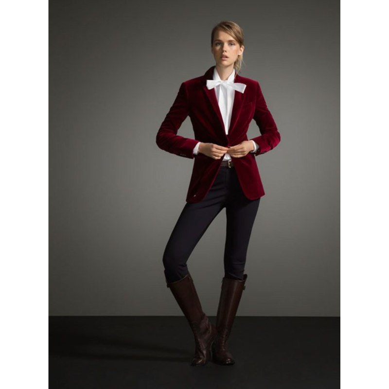 Massimo Dutti красный бархатный пиджак