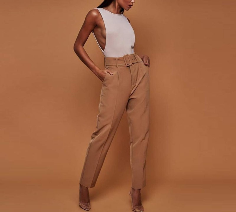 Брюки с высокой талией