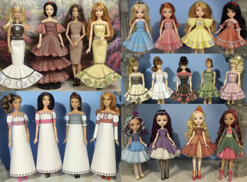 Платья для больших кукол