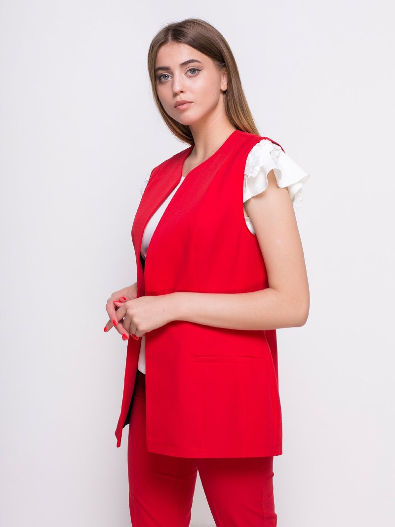 Zara красный жилет