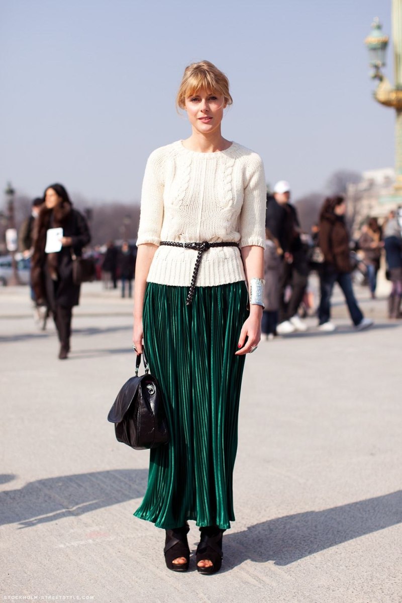 Street Style юбка плиссе макси