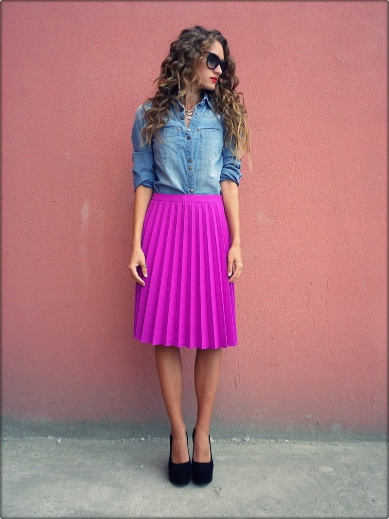 Юбка цвета фуксии
