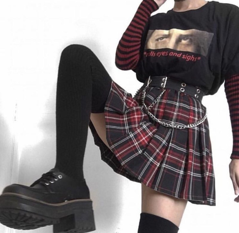 Goth outfit Грандж 2019 корейский