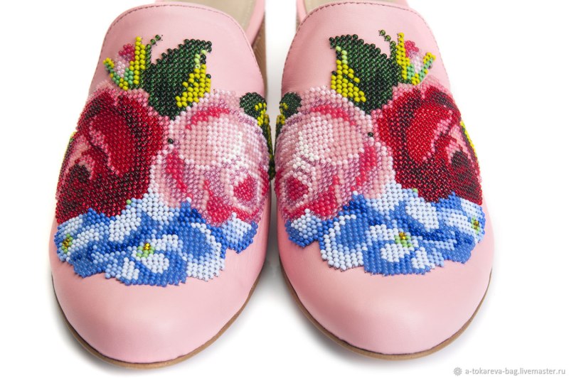 Туфли расшитые бисером